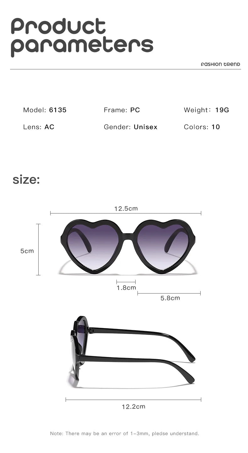 Ochelari de soare eleganți pentru copii, roz trandafiriu, cu inimioare, protecție UV400, ramă reglabilă, pentru băieți, fete, bebeluși și copii mici de 0-12 ani