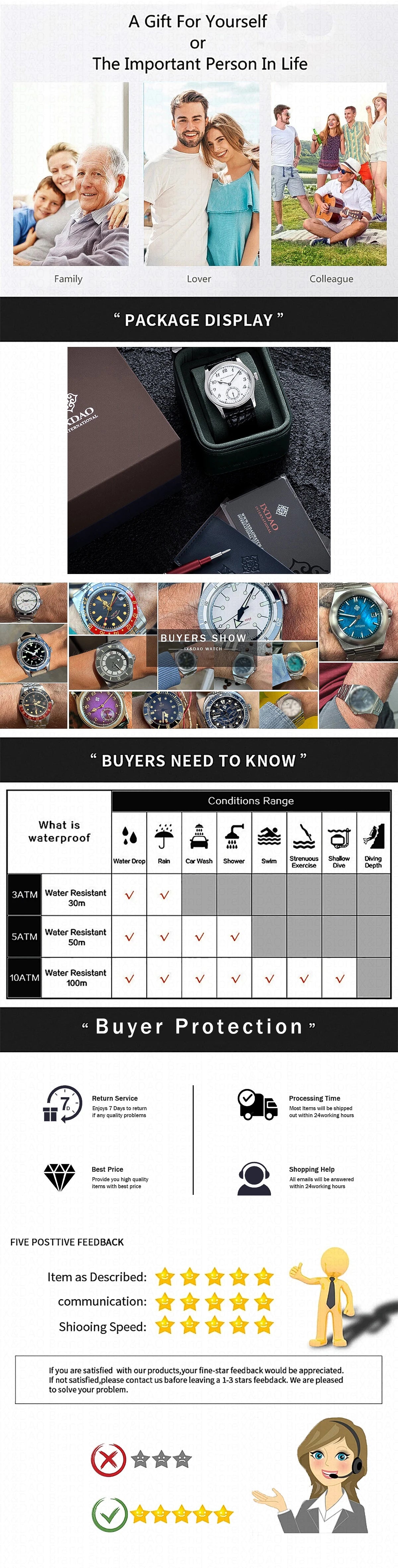 IX&DAO 2026 neue Warrior 37mm Herren-Automatikuhr, mechanisch, Emaille-Zifferblatt, Miyota 9015, Saphirglas, Edelstahl, wasserdicht bis 10Bar