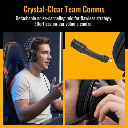 ONIKUMA Gt808 45dB Active Noise Canceling Wireless Headset | Hi-Res Audio, 1200mAh Battery 2.4GHz, Bluetooth, Wired