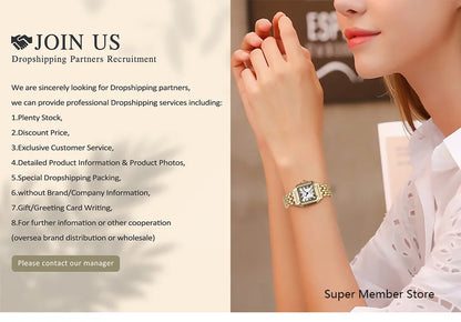Ladies Luxury Diamond Branded Quartz Watch Fashion 2025 New Simple Green Leather Women's Dress Clock Watch DDP