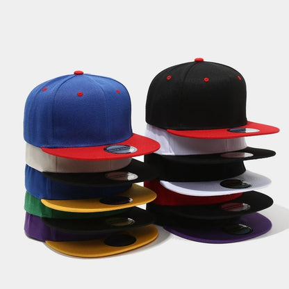 Hot Sale Cap Plain Snapback High Quality Adult Hip Hop Baseball Cap Men Women Outdoor Leisure Fashionable color blocked Hat