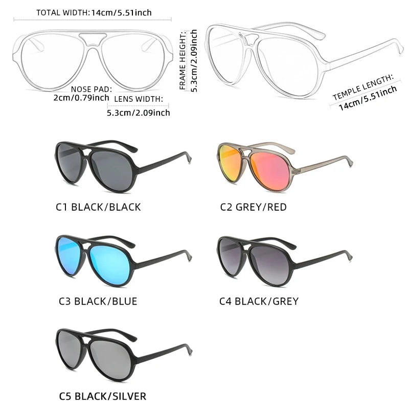Ochelari de soare polarizați Classic Pilot pentru bărbați și femei, ochelari de soare retro mici în stil aviație, pentru bărbați și femei, la modă, cu protecție UV400, pentru condus