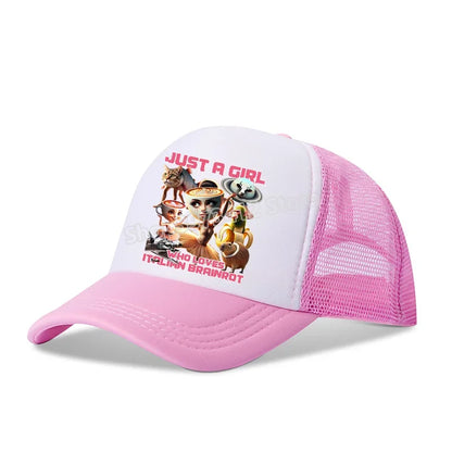 Italian Brainrot Baseball Caps Funny Anime Printed Tung Tungtung Sahur Sunny Hats Summer Adjustable Famliy Headdress Cap Gifts