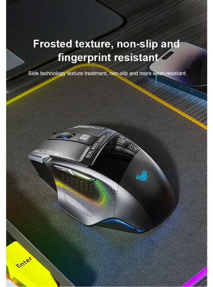 AULA SC550 gamingmus 2.4G trådlös makromus RGB-bakgrundsbelysning ergonomisk design e-sportmus PC-tillbehör