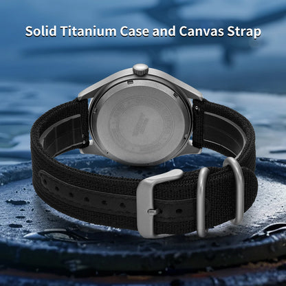 BERNY Full Titanium Automatic Watch for Men Sapphire AR Coated 10Bar Supper Luminous Men Wristwatch Sports Aviation Men Watches