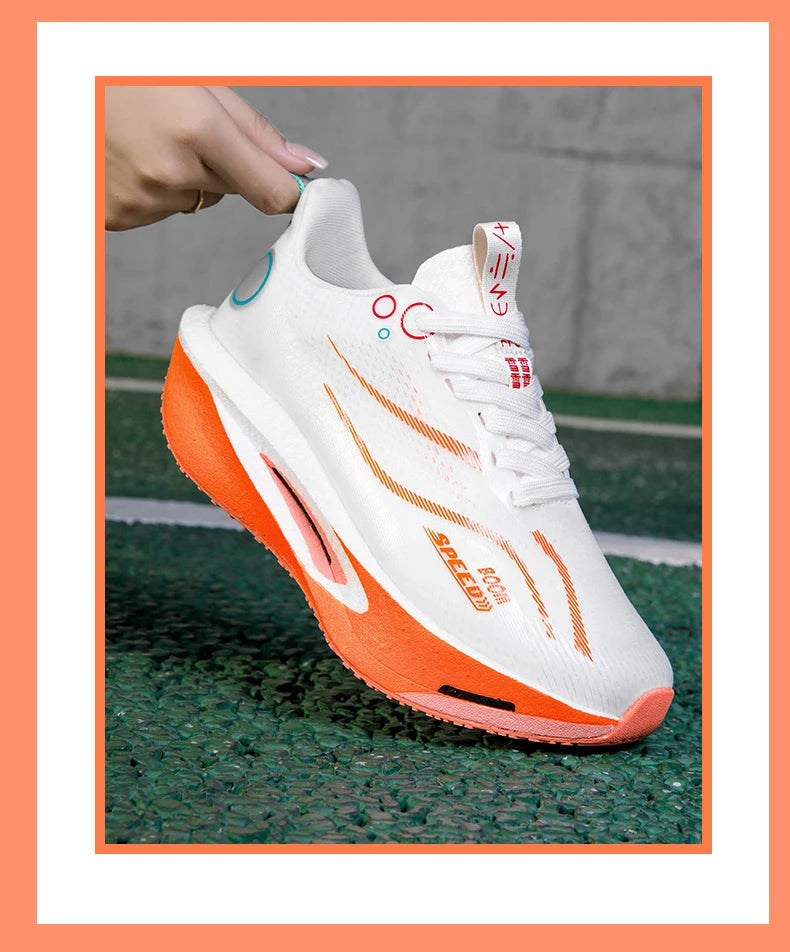 Zapatillas de running con placa de carbono para hombre y mujer, profesionales para maratón, competición y entrenamiento en carretera, transpirables y ligeras