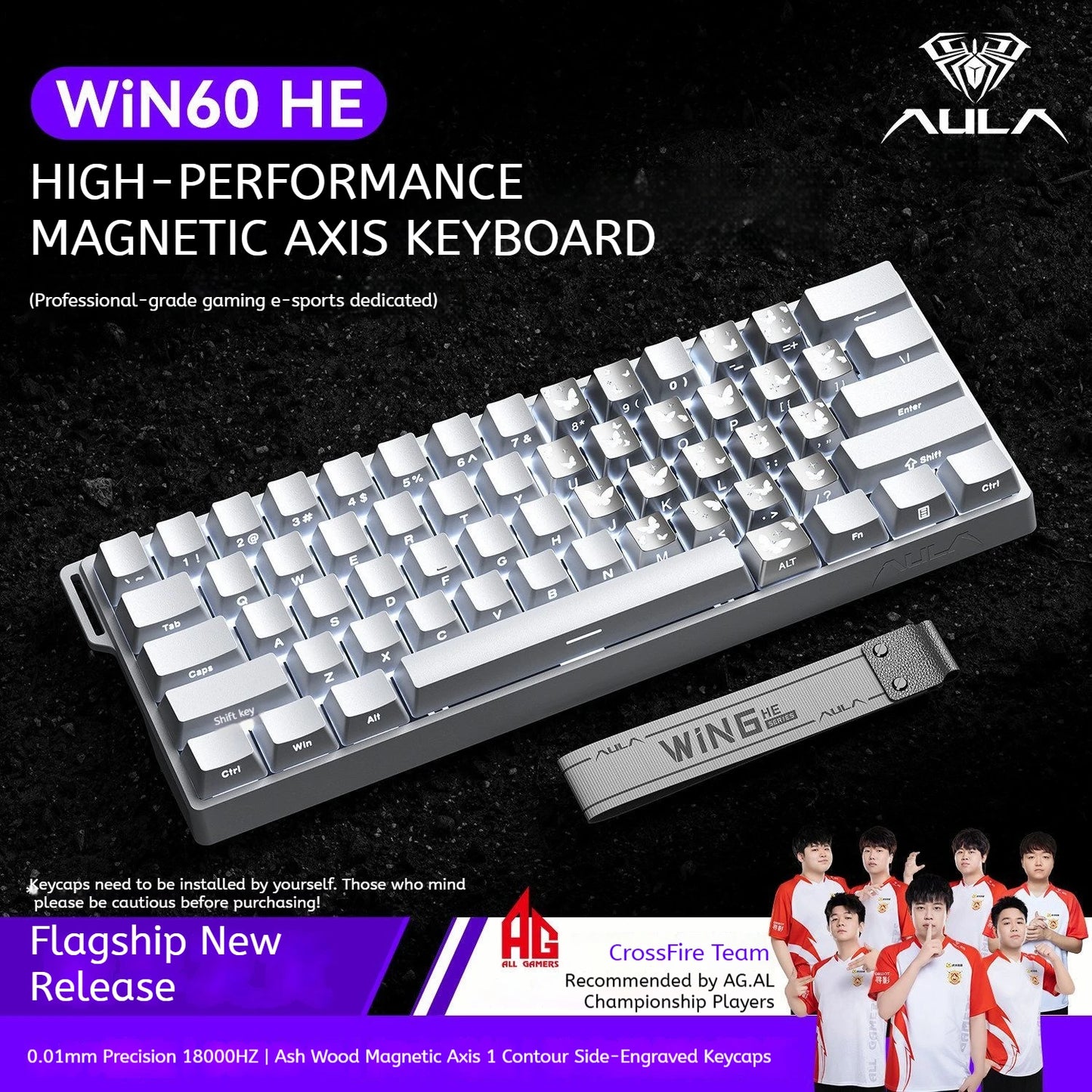 AULA WIN60 HE Magnetic  Keyboard Wired Trigger 8K Return Esports Gamer Customize RGB Mechanical Gaming Keyboard