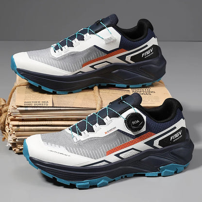 Zapatillas de running para hombre de primavera y verano, calzado de senderismo para exteriores, zapatillas de trail resistentes al desgaste con cierre BOA, transpirables, de estilo deportivo y casual