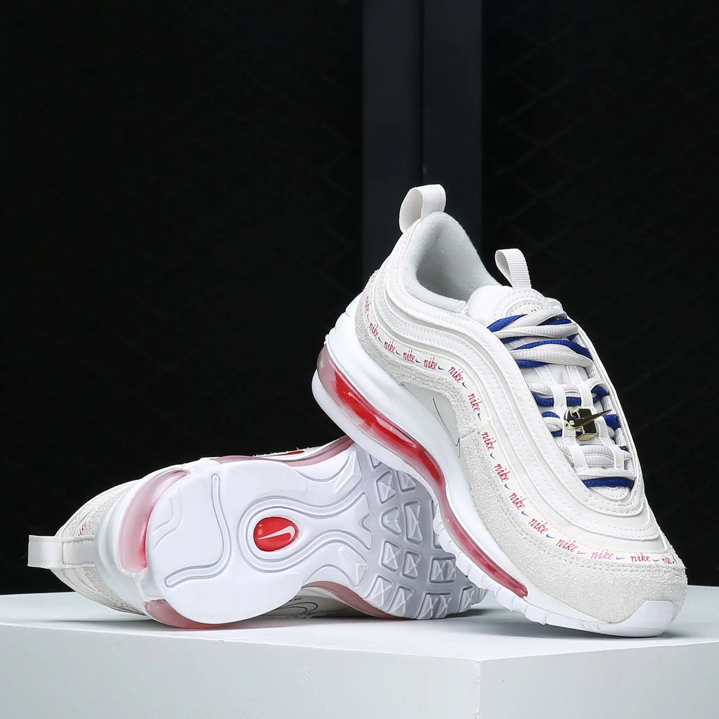 Sapatilhas desportivas Nike AIR MAX 97 genuínas para mulher, de cano baixo, com amortecimento Air, DC4013-001