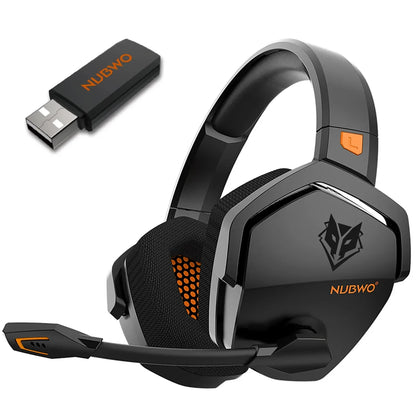 Casque de jeu sans fil NUBWO G06 avec microphone pour PS5, PS4, PC, mobile, commutateur, casque de jeu double Bluetooth 5.3 2,4 GHz