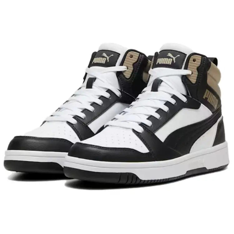 Baskets Puma Rebound, confortables, polyvalentes, basses et hautes, durables, noires et blanches, 392326-22