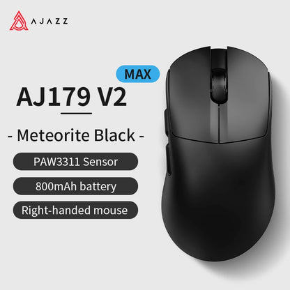 AJAZZ AJ179 V2 MAX Tri-mode Right-handed Mouse 56g Lightweight PAW3311 Sensor Huanuo Micro Switch Telink Microchip