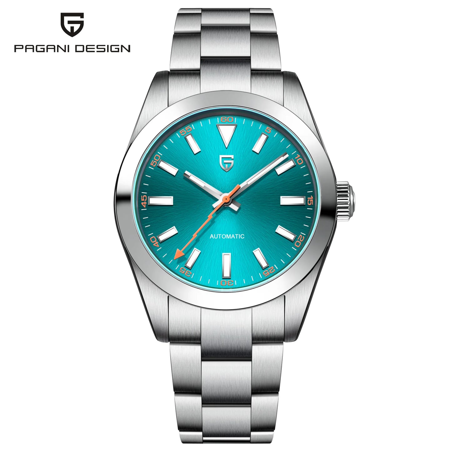 PAGANI DESIGN 2026 New Green Glass Men's Mechanical Watches Automatic Watch Men AR Sapphire crystal Stainless steel Wristwatch