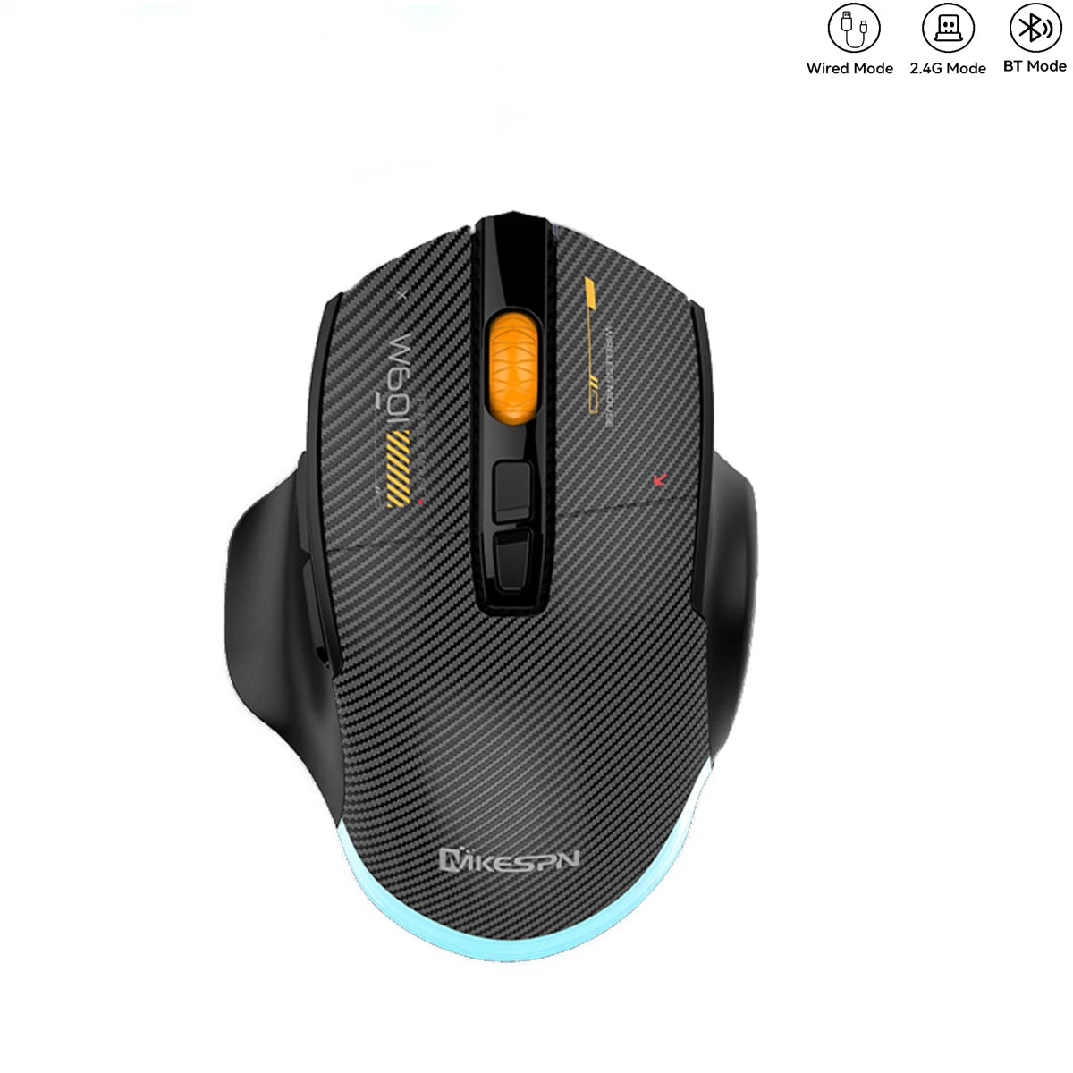 Bluetooth Wireless Gaming Mouse, 12800 DPI Wired/Wireless RGB Mouse with 7 Programmable Buttons, for PC Laptop, Gaming