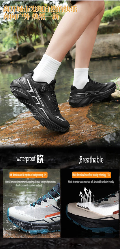 Zapatillas de running para hombre de primavera y verano, calzado de senderismo para exteriores, zapatillas de trail resistentes al desgaste con cierre BOA, transpirables, de estilo deportivo y casual