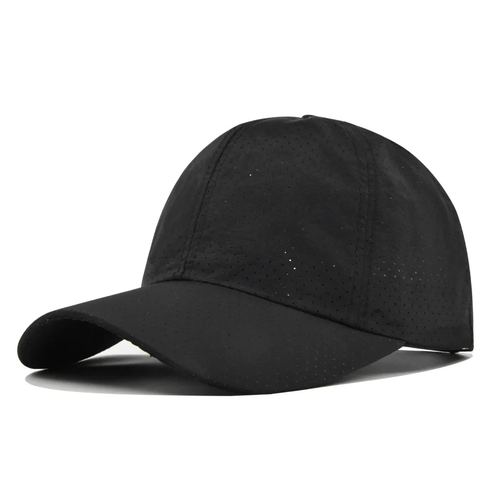 Dry Quickly Sun Cap Woman Outdoors Casual Sport Hat Men Big Size Baseball Cap 55-60cm Adjustable Sun Visor Cap Peaked Cap