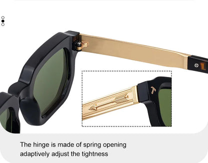 Ochelari de soare polarizați, pătrați, în stil punk, pentru bărbați, de marcă de lux, clasici, dreptunghiulari, cu protecție UV400, pentru șofat, la modă, pentru activități în aer liber
