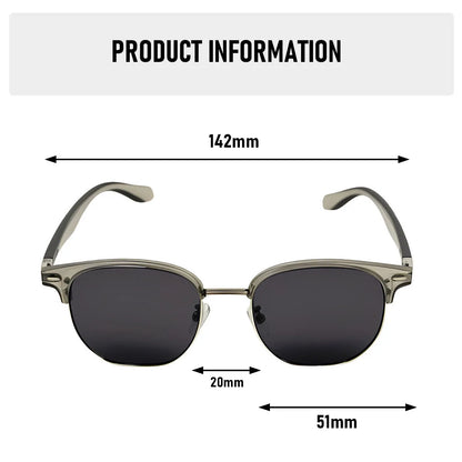 Ochelari de soare polarizați pentru bărbați, lentile semi-fără ramă, ochelari de soare vintage retro pentru femei, ochelari de soare la modă pentru vacanță, Gafas De Sol Hombre