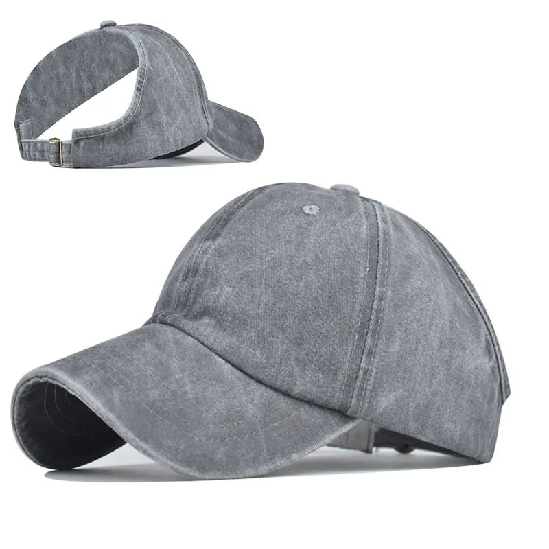 Newest Curly Hair Backless Ponytail Cap for Women Natural Hair Afro Hair Messy Bun Ponytail Baseball Cap Hat Adjustable