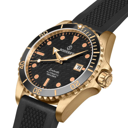 Boderry Bronze Watch Seaturtle Titanium Diver Luxury Wristwatch Automatic Mechanical Wristwatch Sport 200M Waterproof Luminous