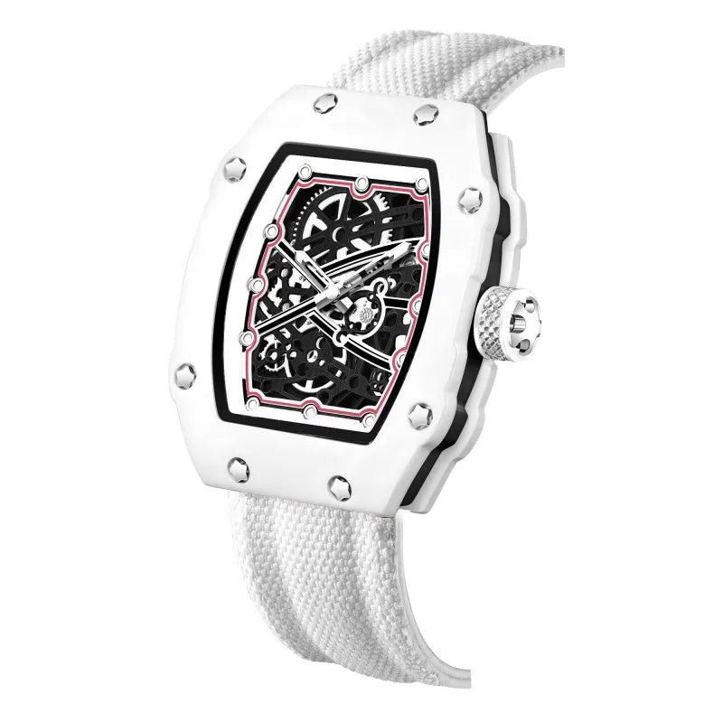 Neue ultraflache, tonnenförmige Quarzuhr für Herren – modisch, meistverkauft, Luxus-Marken-Herrenuhr
