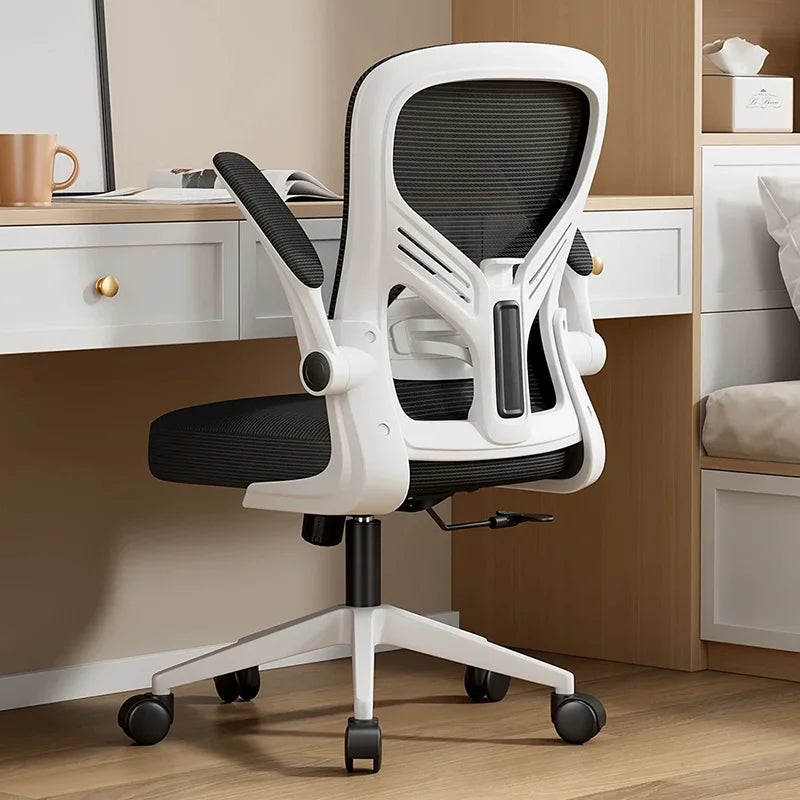 Chaise de Bureau Ergonomique et Confortable pour Étudiant, Tabouret à Dossier pour Gamer