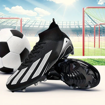 Ghete de fotbal pentru bărbați, crampoane pentru băieți, încălțăminte de fotbal ultraușoară sport, pentru adulți, profesională, antiderapantă și confortabilă, pentru antrenament și meciuri pe iarbă
