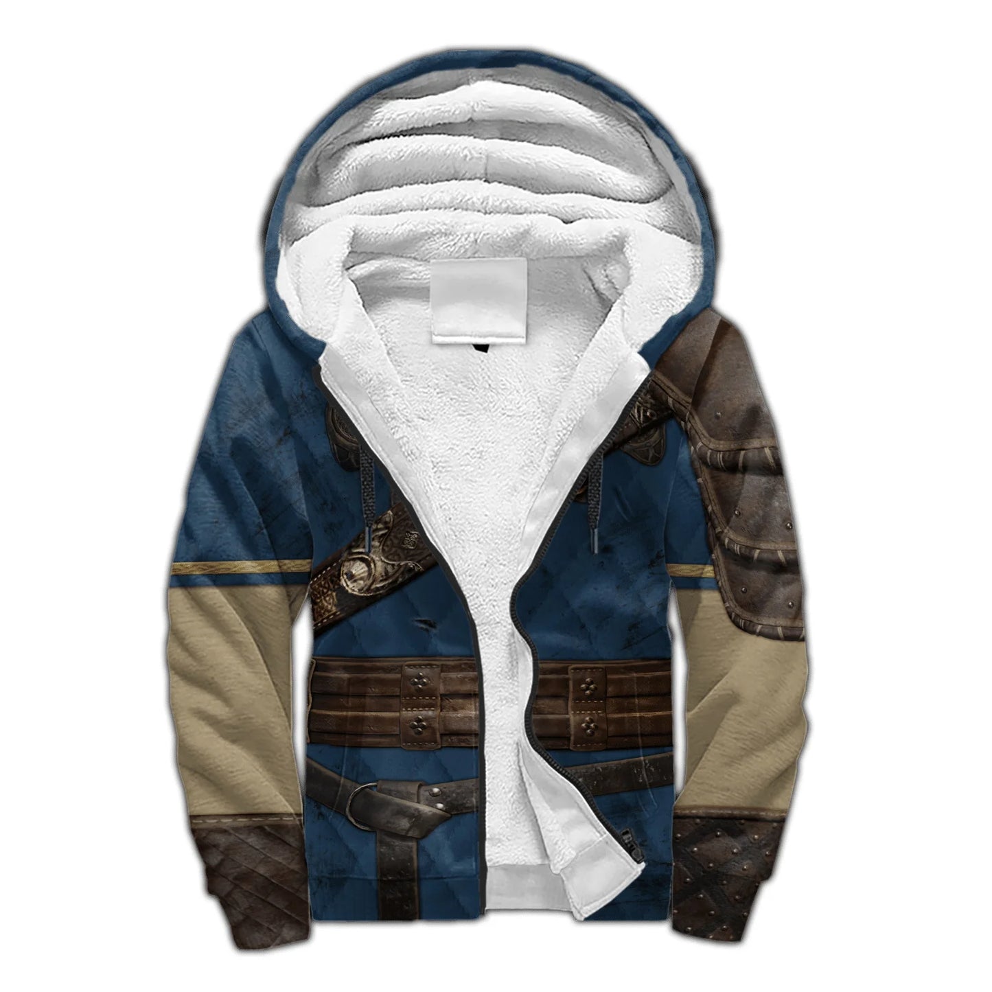 Mjolnir Odin Raven Wolf Tattoo 3D Printed Men's Winter Thicker Zip Hoodie Unisex Casual Hooded Tracksuit Warm Fleece Jacket KD16