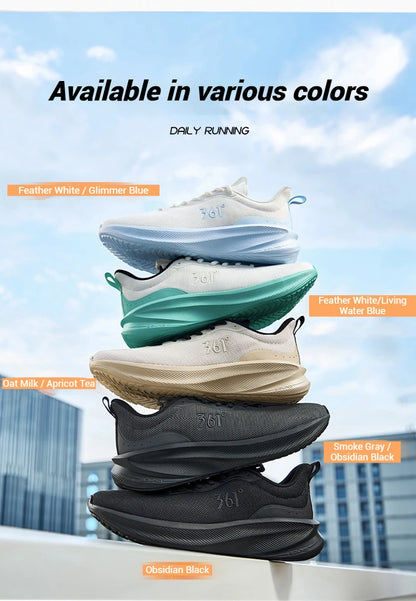 361 Degrees Fengye 5.0 Running Shoes Lightweight Wear Resistant Shock Absorbent Breathable Soft Soled Male Sneakers 672542210F