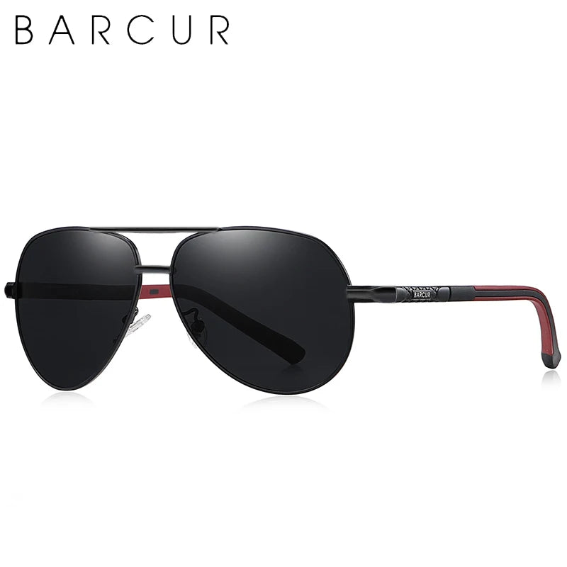 Ochelari de soare vintage din aluminiu BARCUR pentru bărbați, cu strat polarizat, ochelari de soare clasici pentru femei, accesorii de conducere pentru bărbați, ochelari