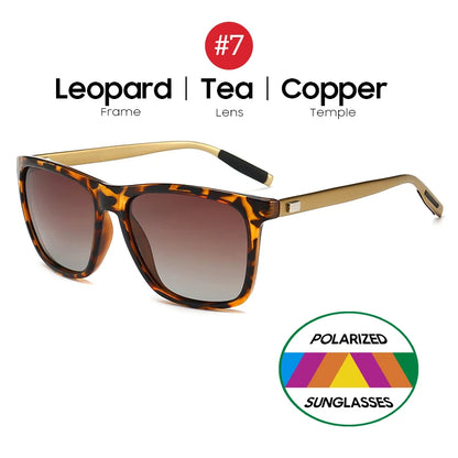 VIVIBEE Ochelari de soare polarizați de lux, pătrați, pentru bărbați, cu lentile oglindă albastre, clasici, unisex, la modă, pentru femei