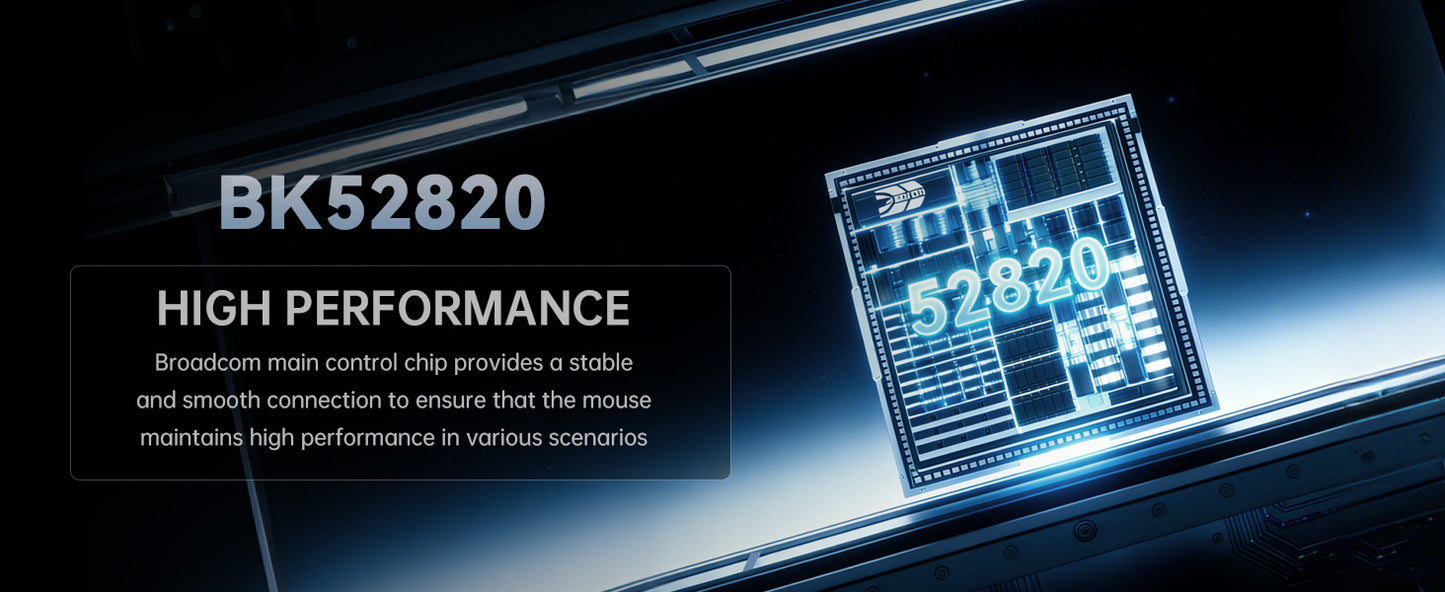 Bezdrátová herní myš MAMBASNAKE M2 Ultra-Lightweight, snímač PAW3395PRO 40000 DPI, 41g karbonové vlákno, tri-mode