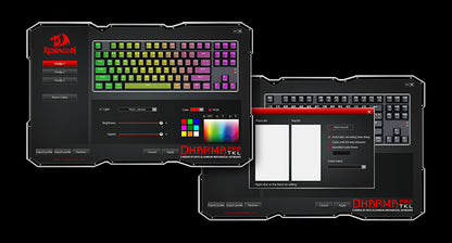 Redragon K556 PRO TKL Wireless RGB Gaming Keyboard, 87-Key Tri-Mode Hot-Swappable Mechanical Keyboard with Bluetooth, 2.4GHz & USB-C for Windows & Mac